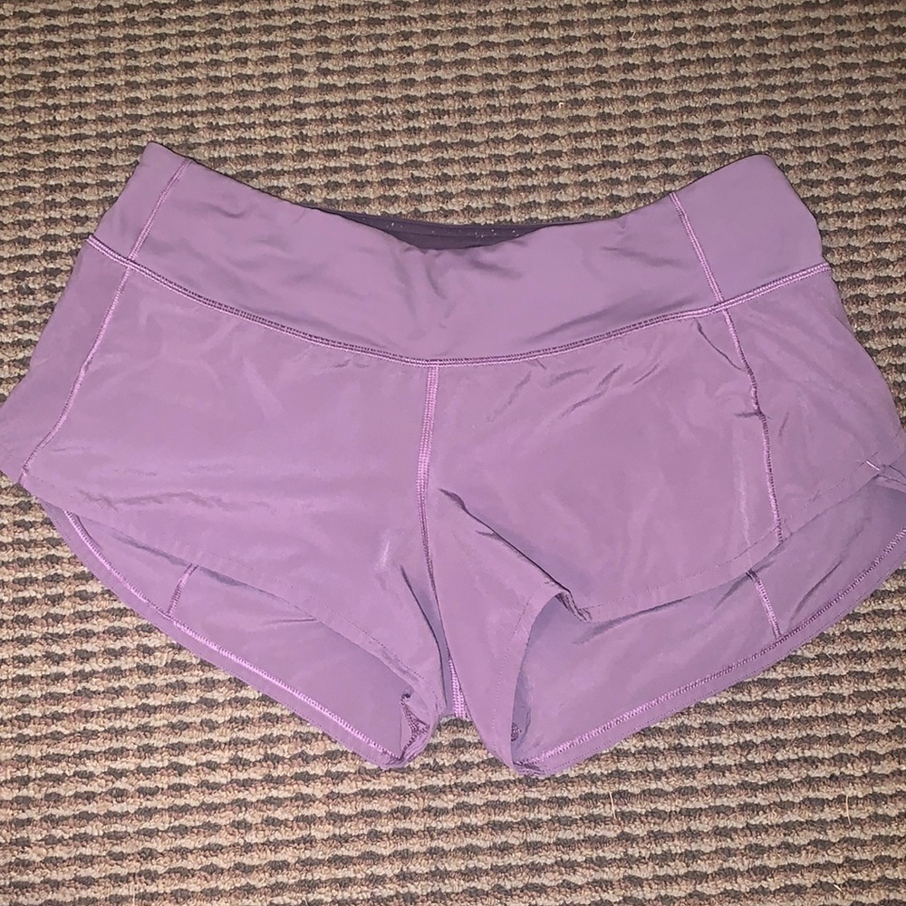 Purple LuluLemon speed up shorts